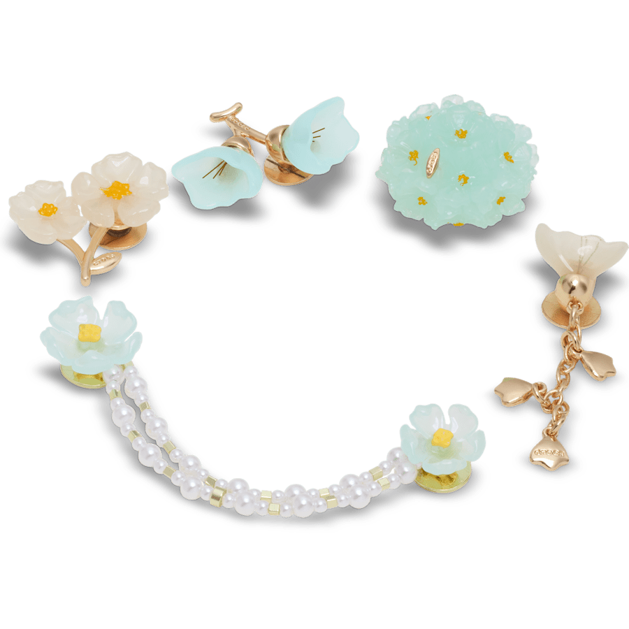 Blue Dainty Floral 5 Pack Jibbitz™ charms Women|Men|Jibbitz™ Charms Discount