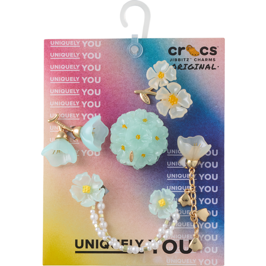 Blue Dainty Floral 5 Pack Jibbitz™ charms Women|Men|Jibbitz™ Charms Discount