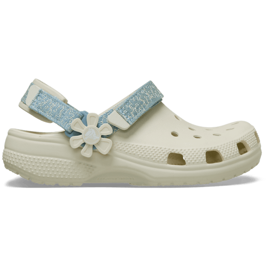 Kids’ Classic Denim Flower Adjustable Backstrap Clog Kids For Sale