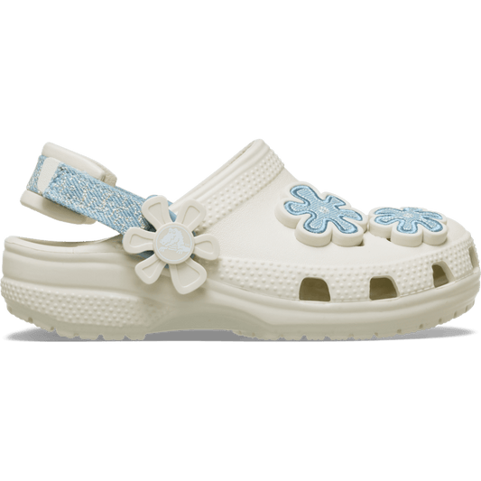 Toddler Classic Denim Flower Adjustable Backstrap Clog Kids Discount