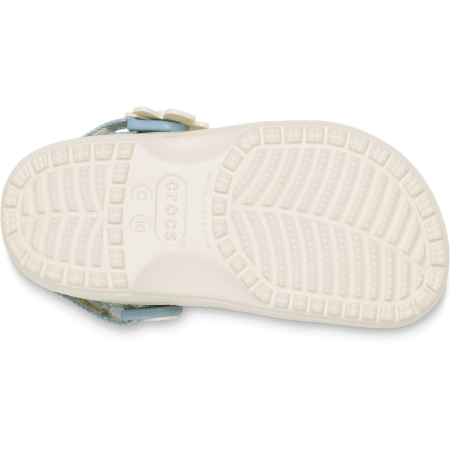 Toddler Classic Denim Flower Adjustable Backstrap Clog Kids Discount
