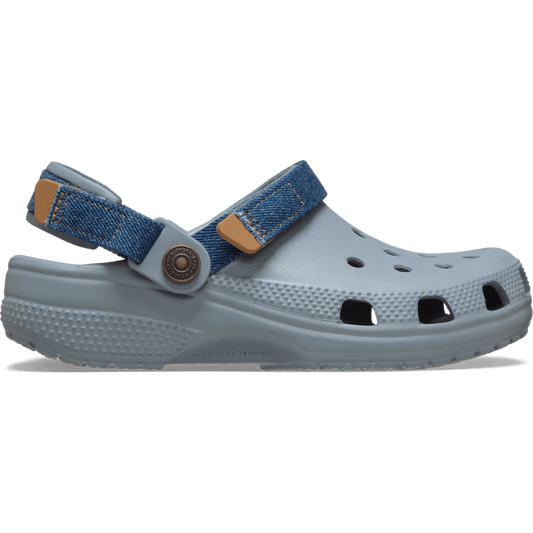Kids' Classic Denim Adjustable Backstrap Clog Kids Discount