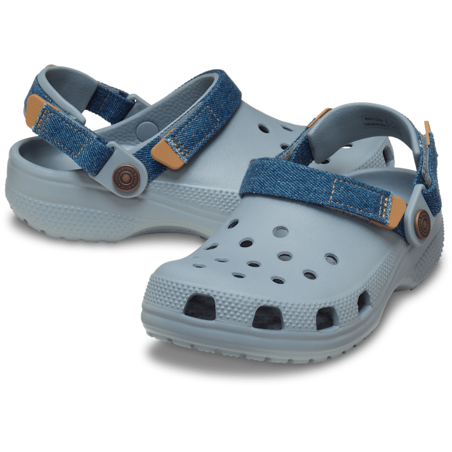 Kids' Classic Denim Adjustable Backstrap Clog Kids Discount