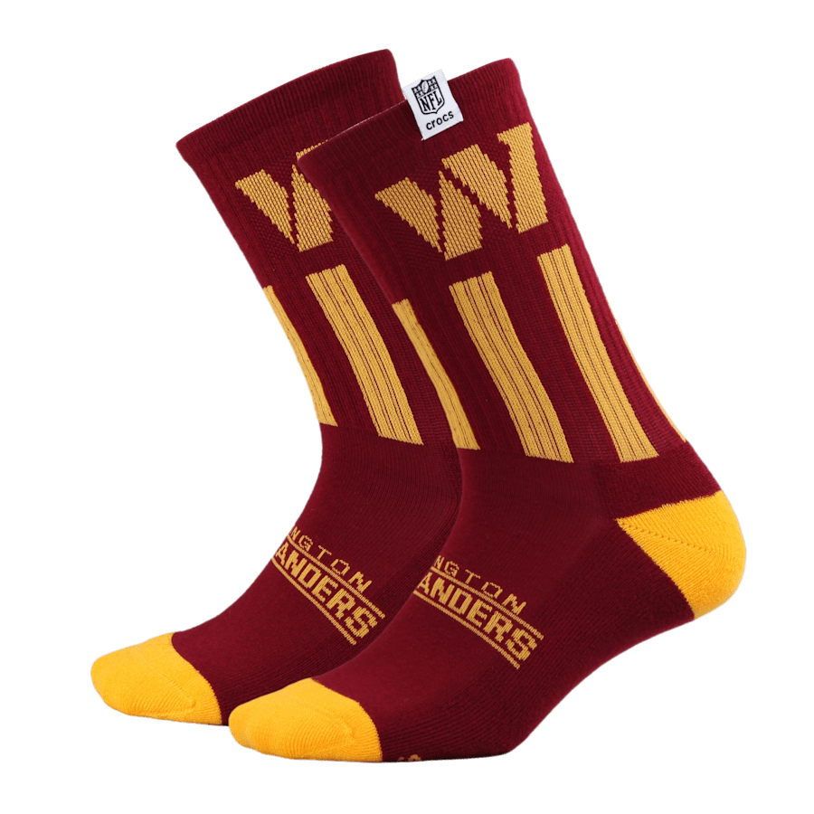 NFL Washington Commanders Crocs Socks Men Discount