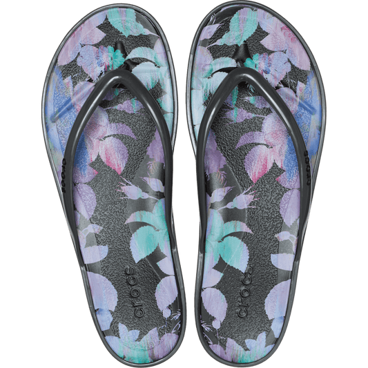 Miami Round Toe Dark Floral Flip Women Discount