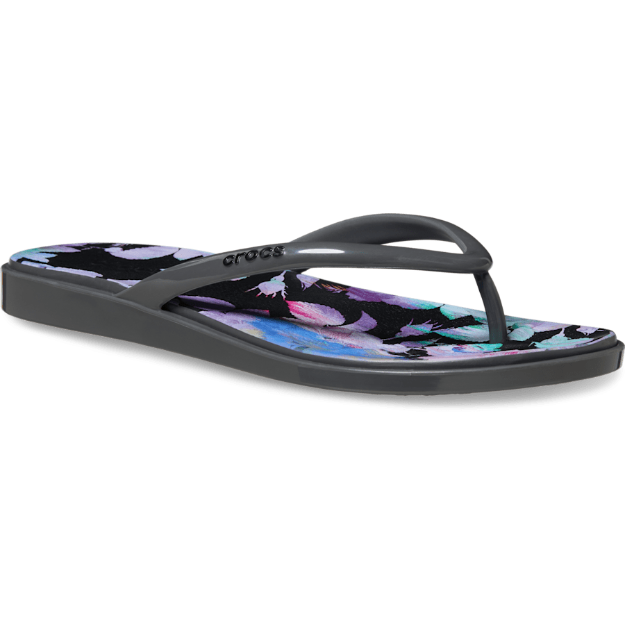 Miami Round Toe Dark Floral Flip Women Discount
